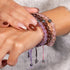 Rosewater | Silver | Firefly Glass Macrame Bracelet